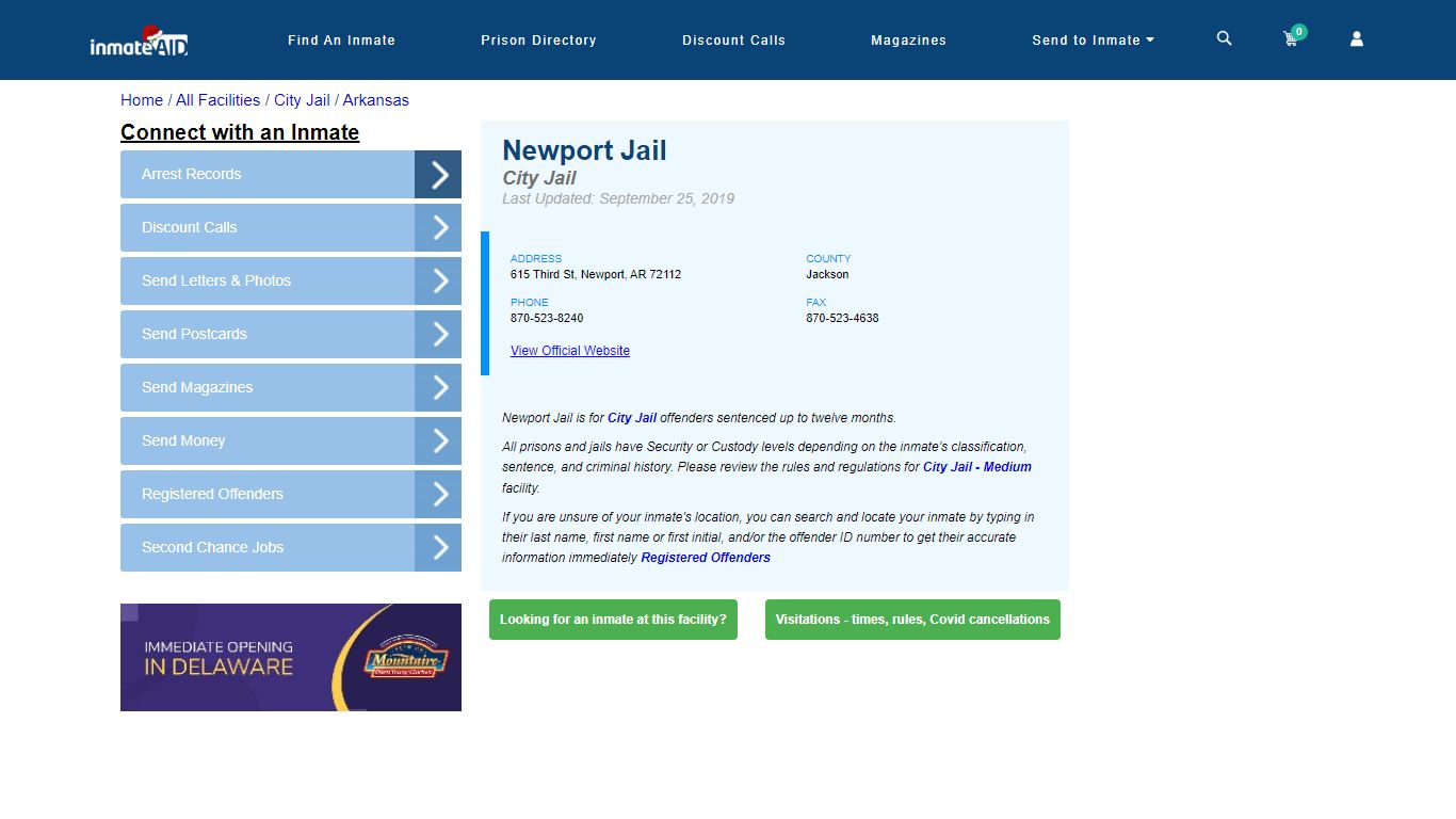 Newport Jail | Inmate Locator